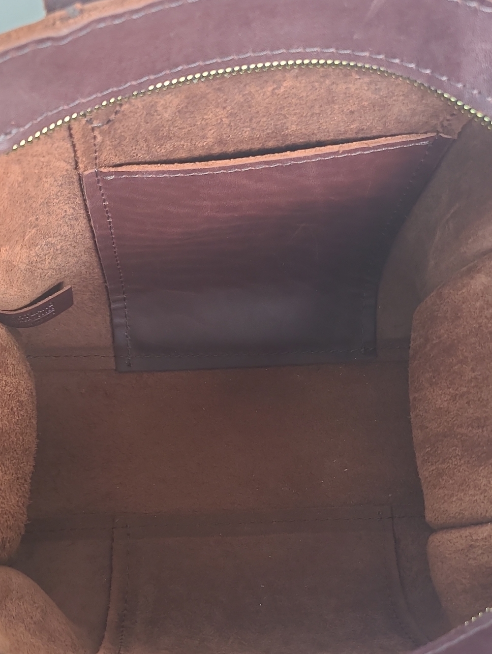 Portland Leather Goods Lola Crossbody 100% Leather Tote Bag Purse Brass Hardware - Picture 14 of 16